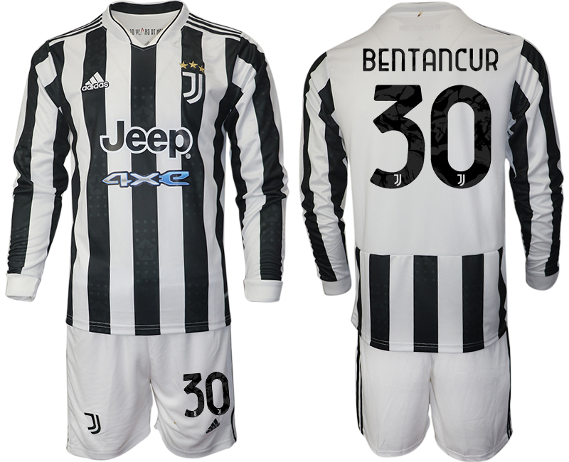 Men 2021-2022 Club Juventus home white Long Sleeve #30 Adidas Soccer Jersey